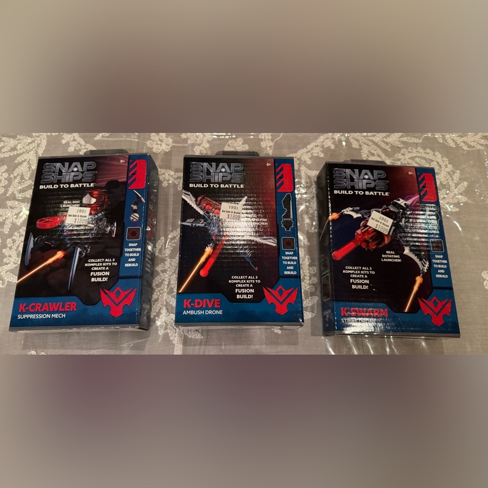 NWT THREE SNAP-SHIPS: K-Dive, K-Crawler, K-Swarm